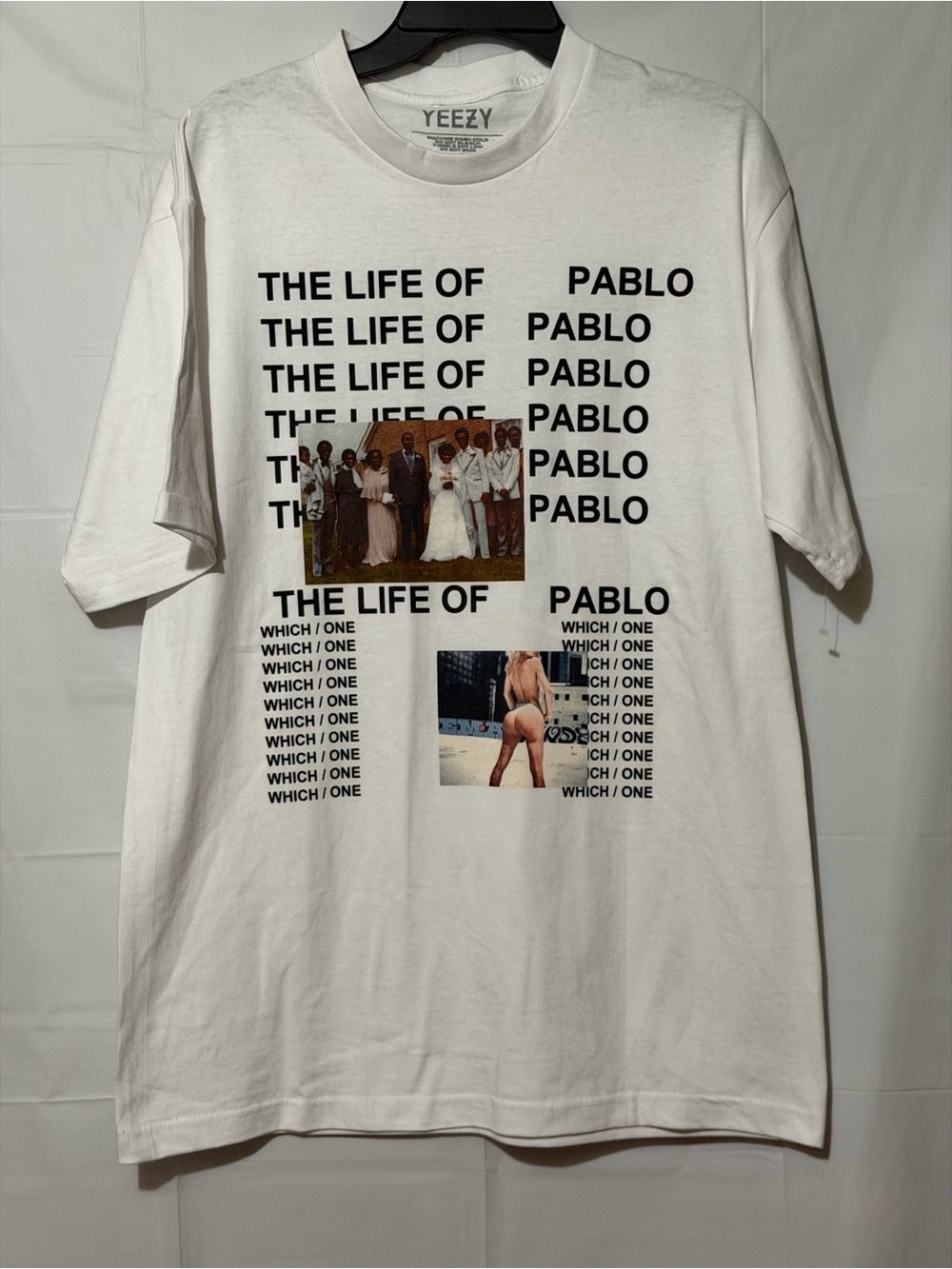 Yeezy White 'The Life of Pablo' Graphic Short Sleeve Tee